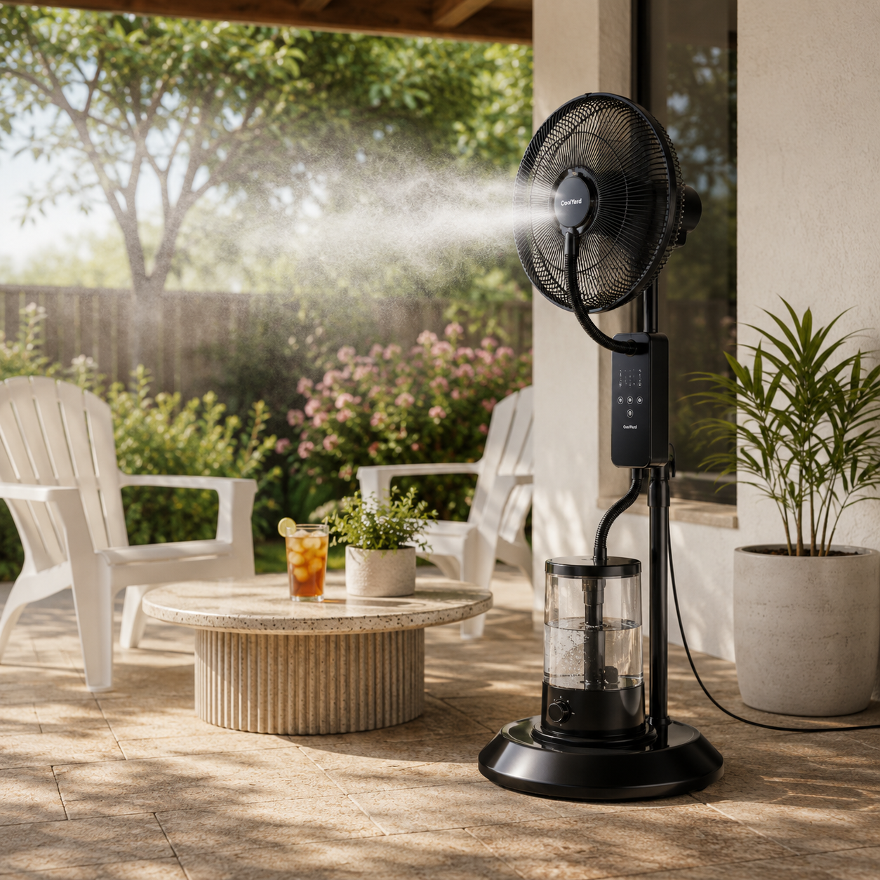 CoolYard mist cooling fan